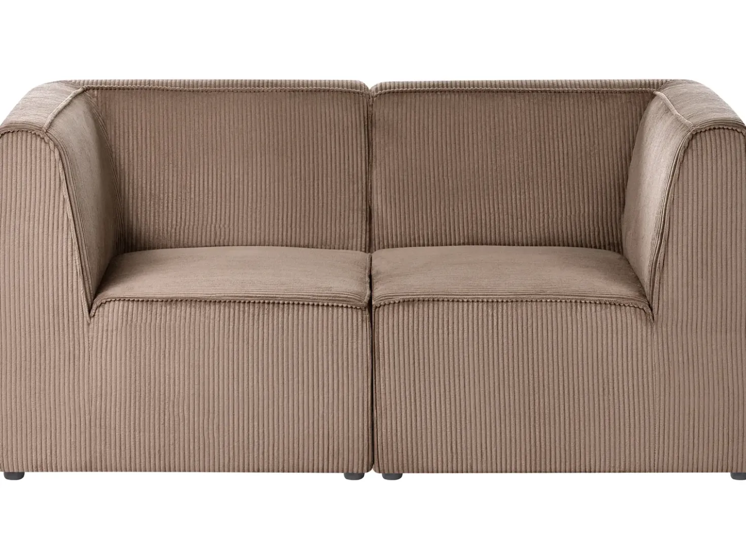 Divano modulare 2 posti LEMVIG Velluto a coste Beige sabbia