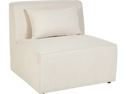 Divano modulare 3 posti LEMVIG Velluto a coste Beige chiaro con ottomana