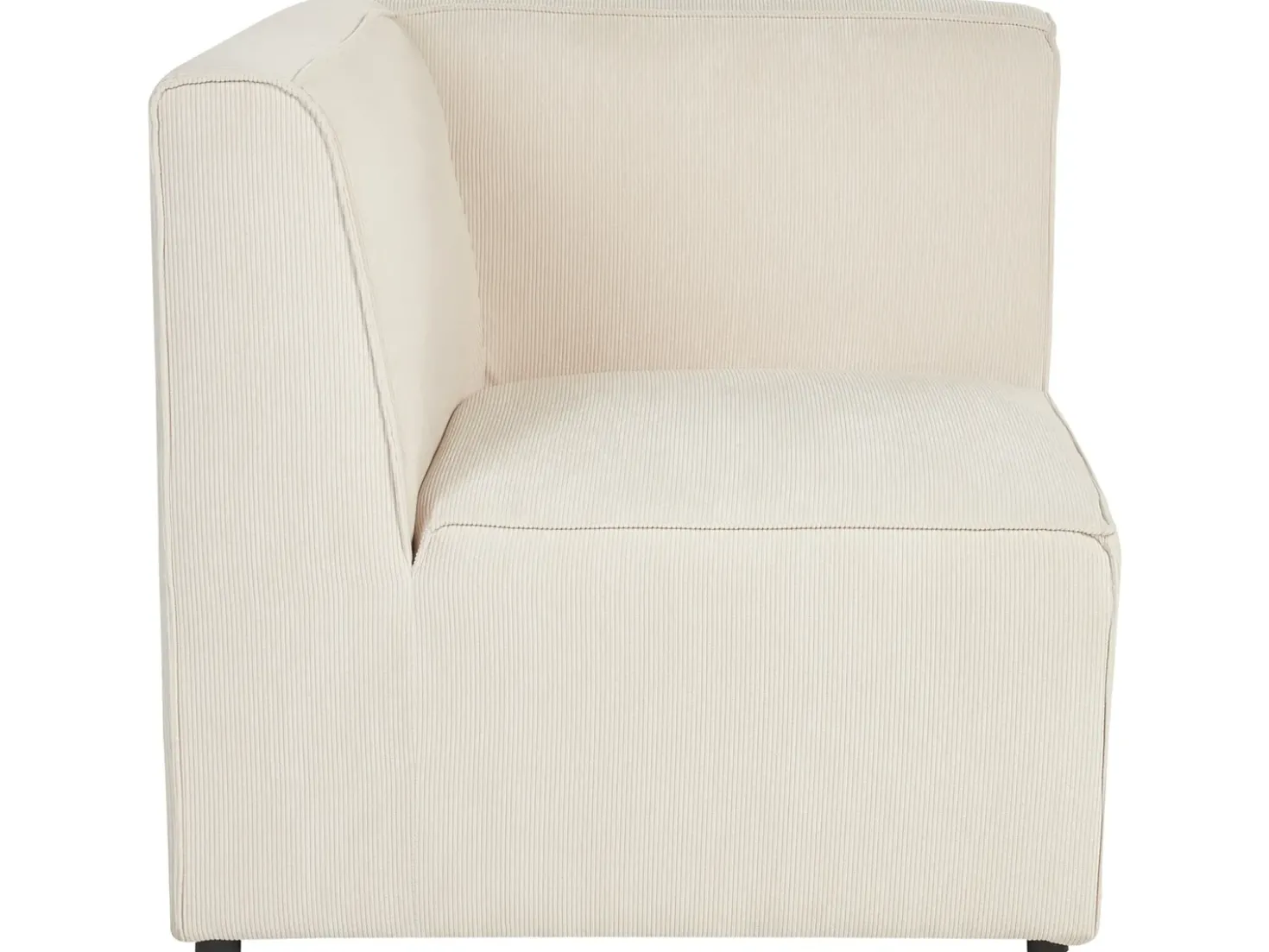 Divano modulare 3 posti LEMVIG Velluto a coste Beige chiaro con ottomana