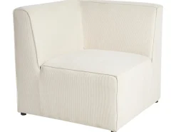 Divano modulare 3 posti LEMVIG Velluto a coste Beige chiaro con ottomana