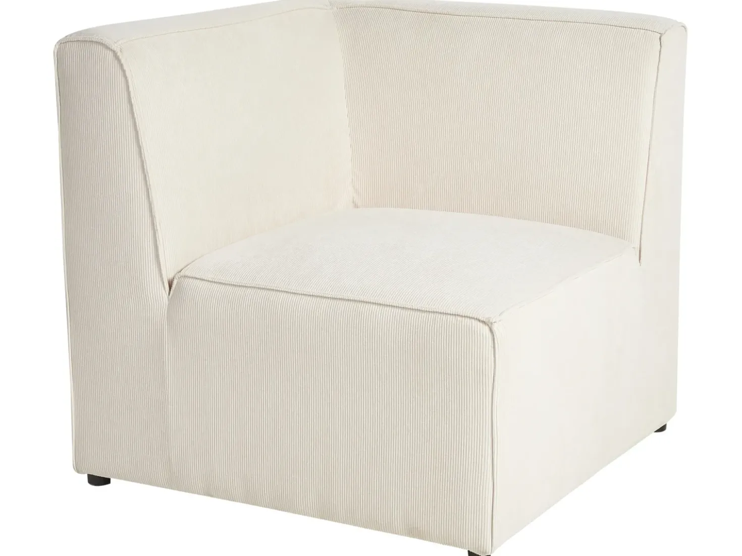 Divano modulare 3 posti LEMVIG Velluto a coste Beige chiaro con ottomana