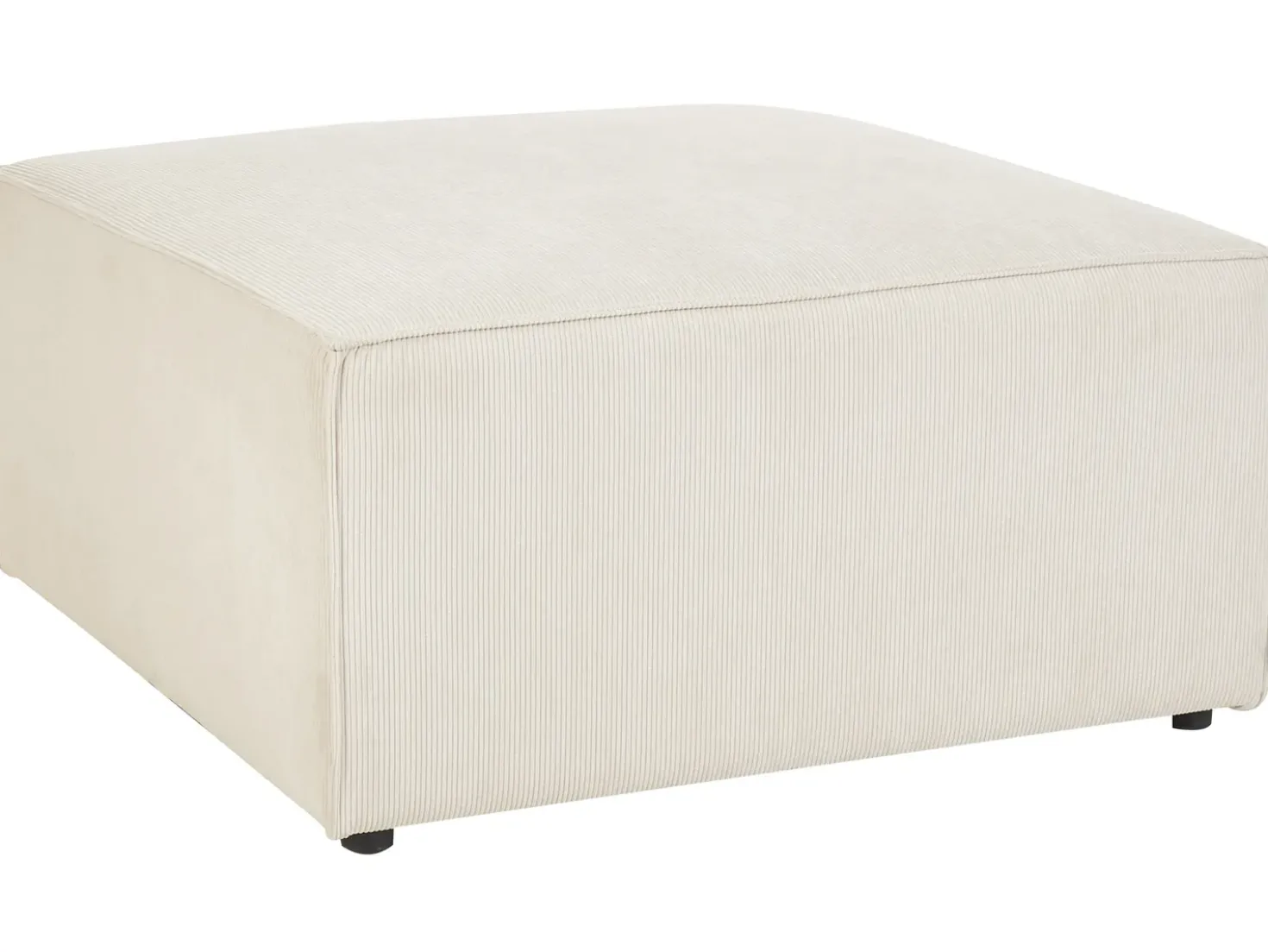 Divano modulare 3 posti LEMVIG Velluto a coste Beige chiaro con ottomana