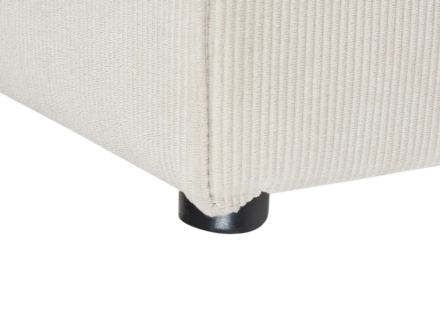 Divano modulare 3 posti LEMVIG Velluto a coste Beige chiaro con ottomana