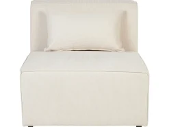 Divano modulare 3 posti LEMVIG Velluto a coste Beige chiaro con ottomana