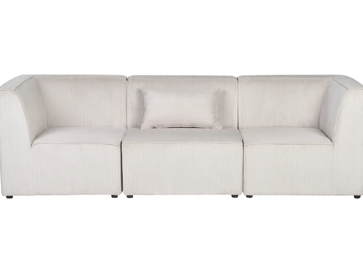 Divano modulare 3 posti LEMVIG Velluto a coste Beige