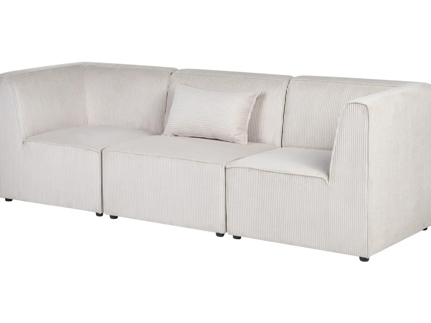 Divano modulare 3 posti LEMVIG Velluto a coste Beige