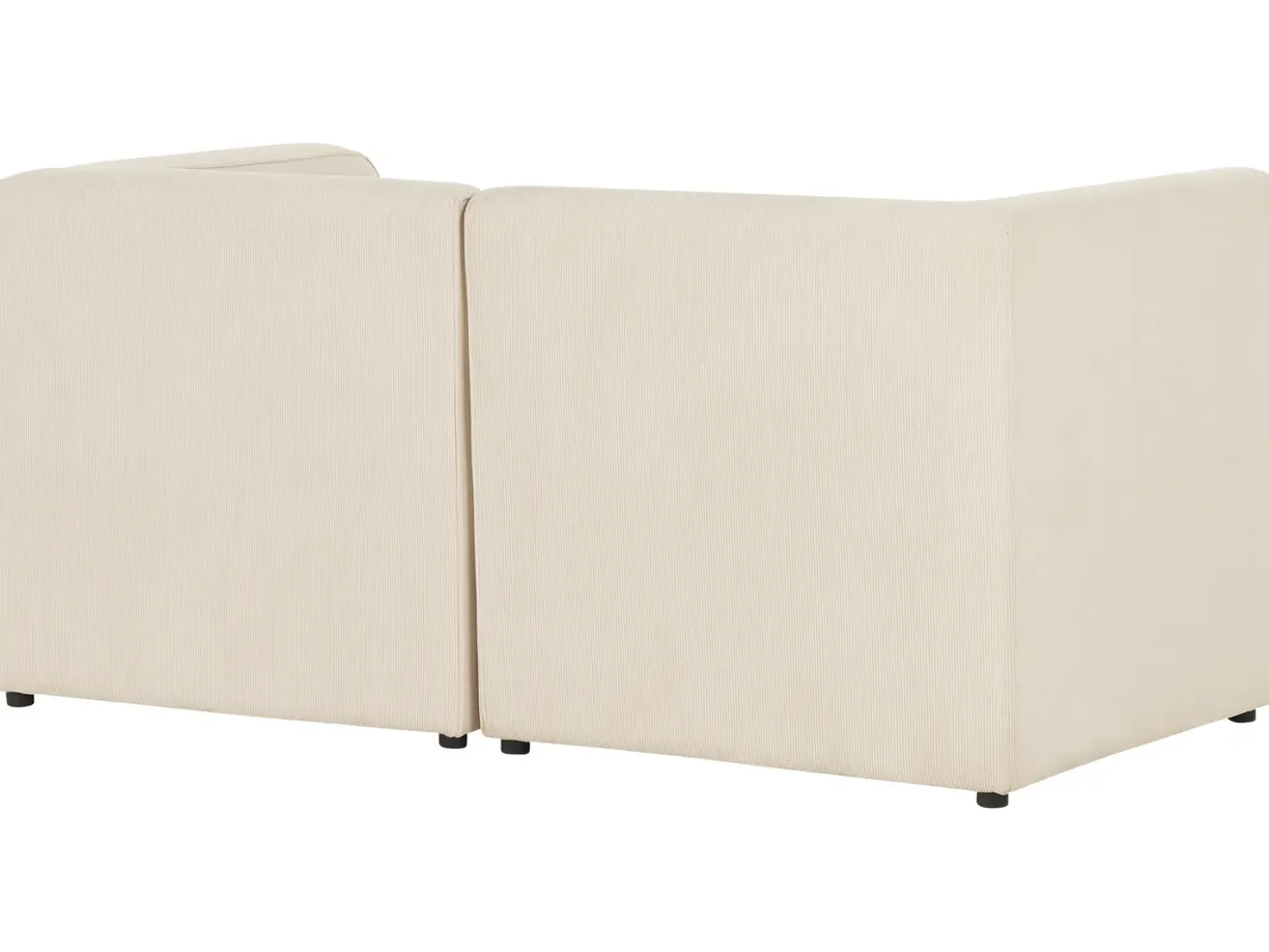 Divano modulare 2 posti LEMVIG Velluto a coste Beige chiaro