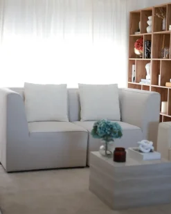 Divano modulare 2 posti LEMVIG Velluto a coste Beige chiaro