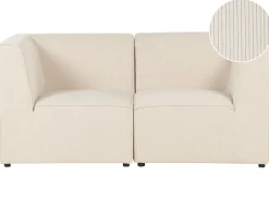 Divano modulare 2 posti LEMVIG Velluto a coste Beige chiaro