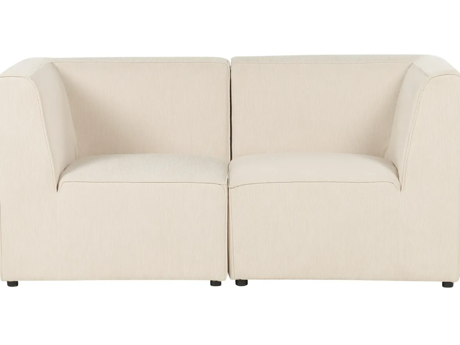 Divano modulare 2 posti LEMVIG Velluto a coste Beige chiaro