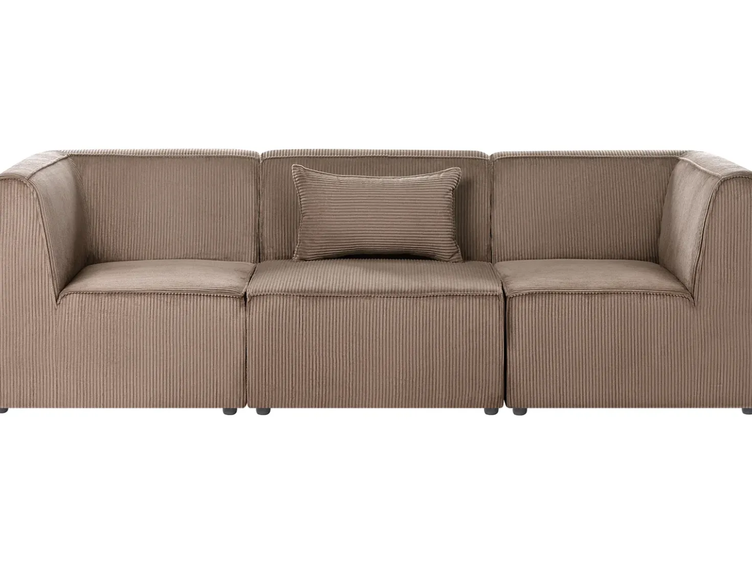 Divano modulare 3 posti LEMVIG Velluto a coste Beige sabbia