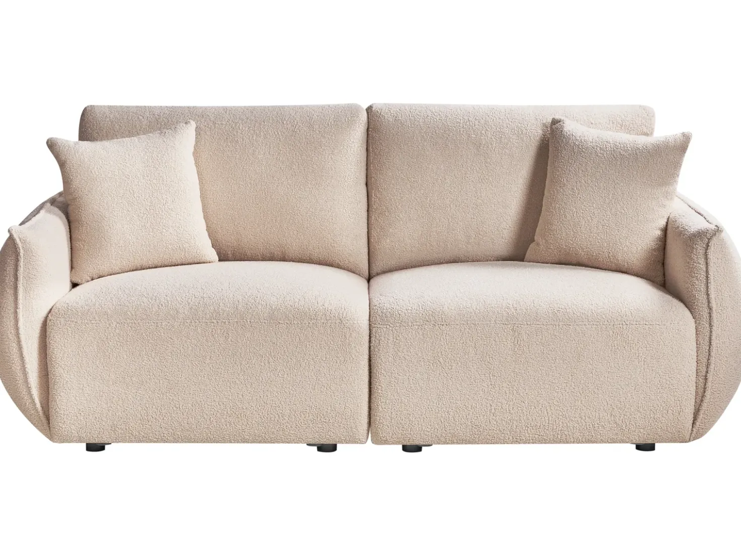 Divano modulare 2 posti MESNALI Bouclé Beige