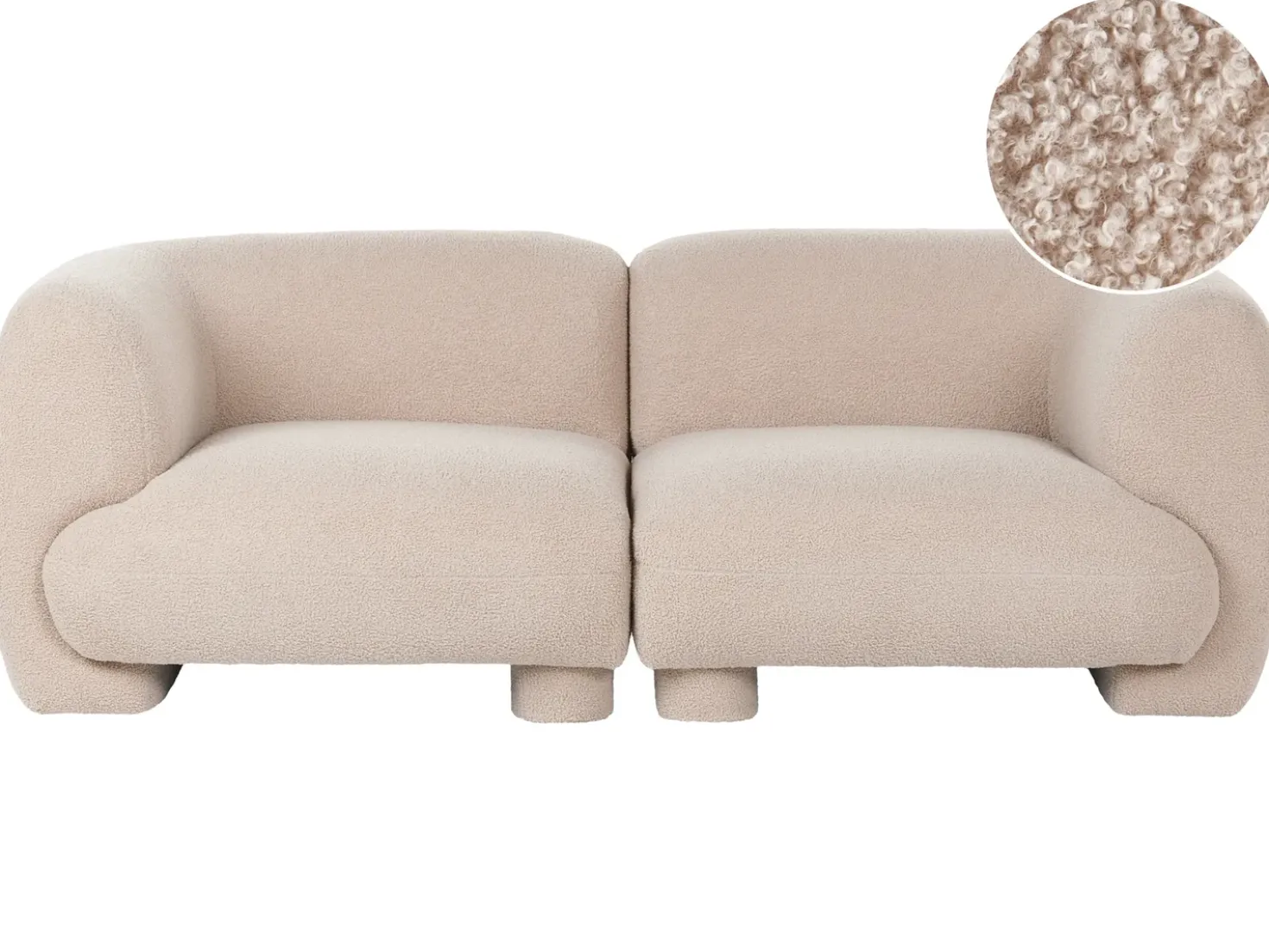 Divano modulare 2 posti MJALBI Bouclé Beige