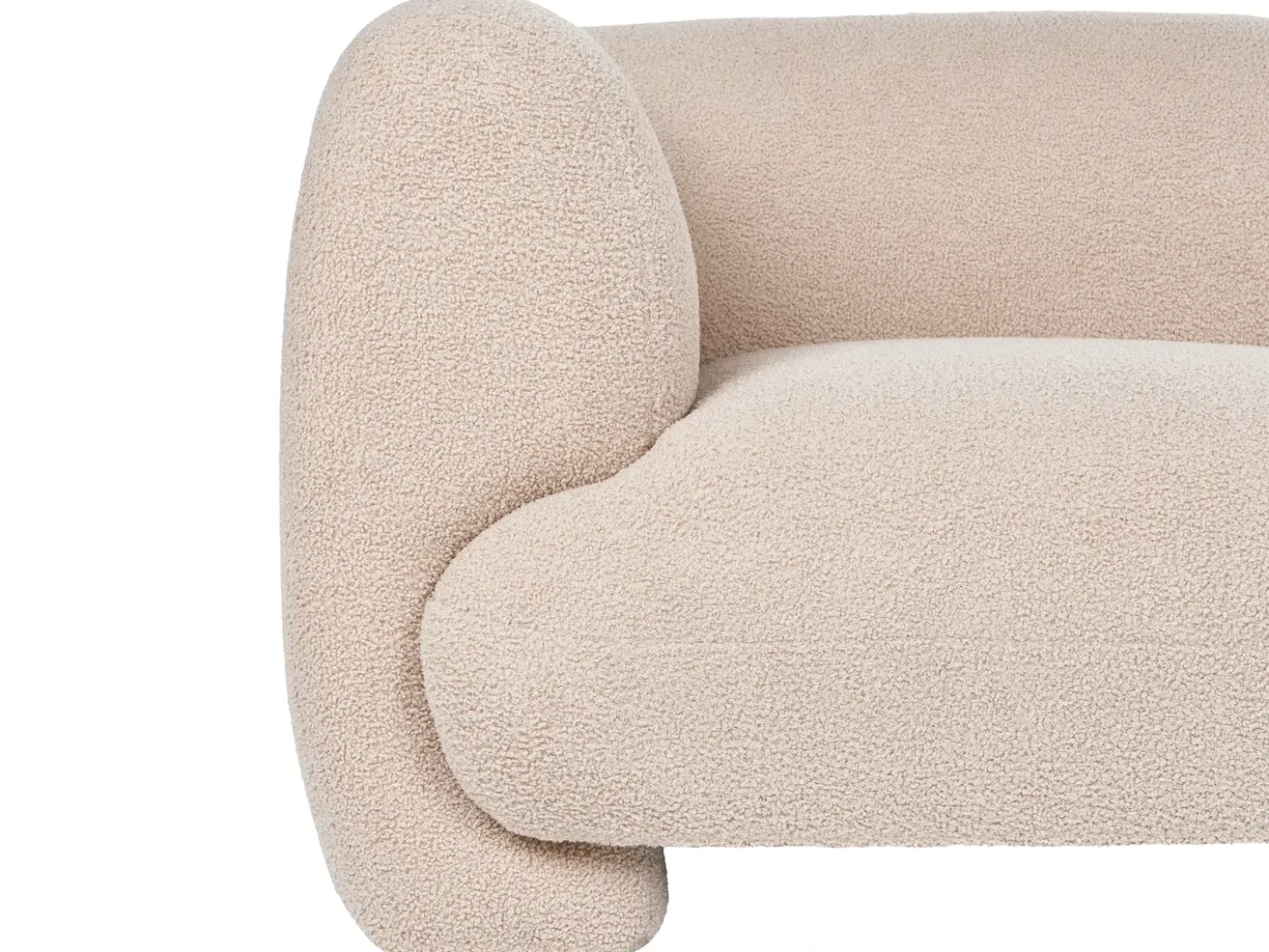 Divano modulare 2 posti MJALBI Bouclé Beige