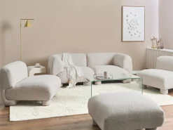 Divano modulare 2 posti MJALBI Bouclé Bianco sporco