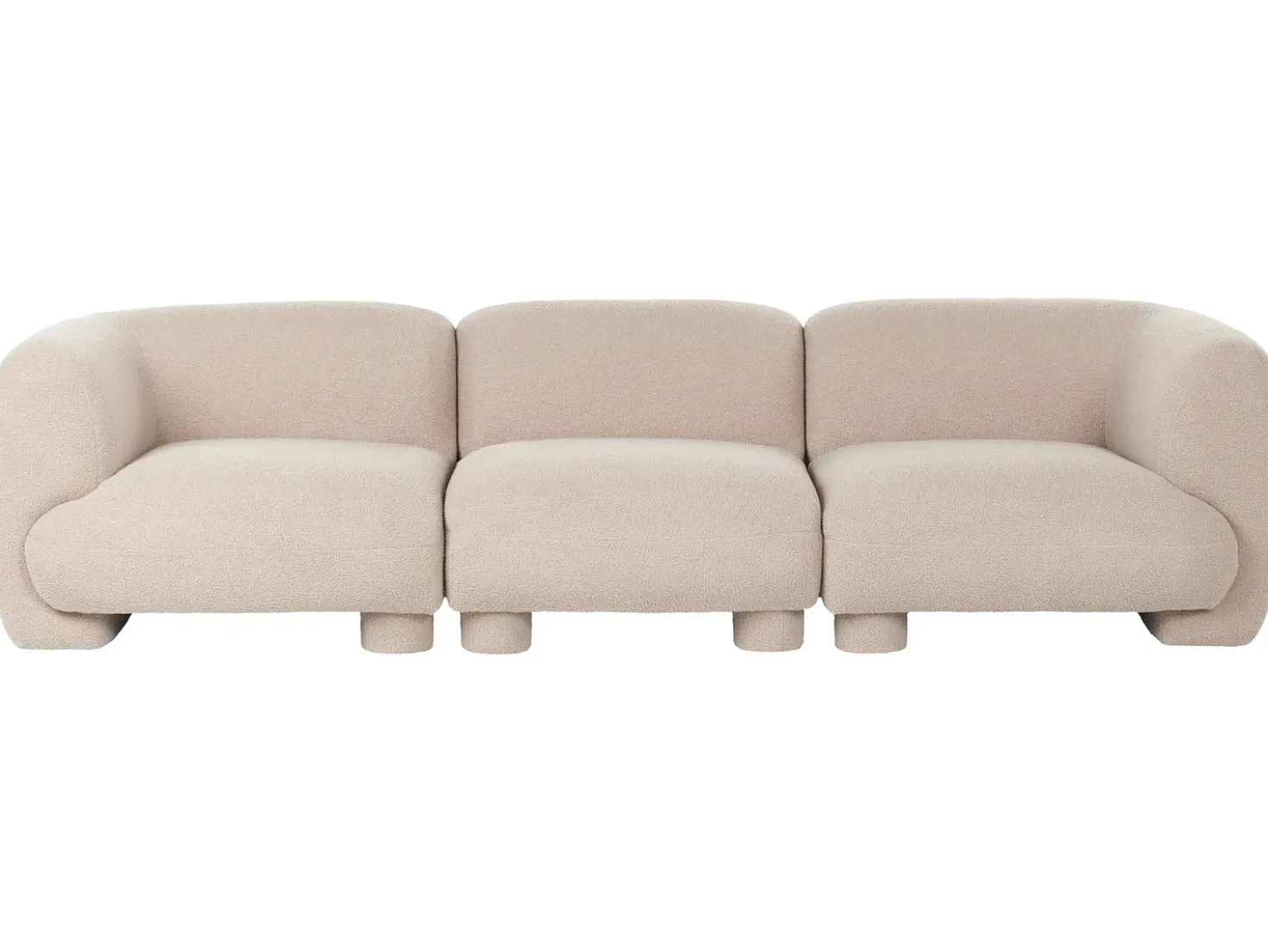 Divano modulare 3 posti MJALBI Bouclé Beige