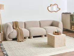 Divano modulare 3 posti MJALBI Bouclé Beige
