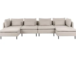 Divano modulare a U 4 posti EGERIS Tessuto Beige