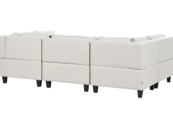 Divano modulare a U 5 posti UNSTAD Tessuto Beige chiaro