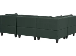 Divano modulare a U 5 posti UNSTAD Tessuto Verde scuro