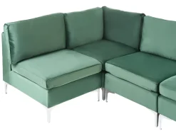 Divano modulare a U 6 posti EVJA Velluto Verde