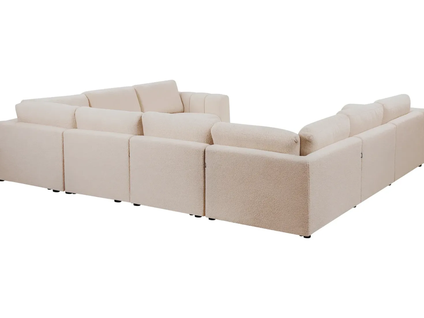 Divano modulare a U 8 posti KIVVIK Bouclé Beige