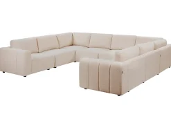 Divano modulare a U 8 posti KIVVIK Bouclé Beige