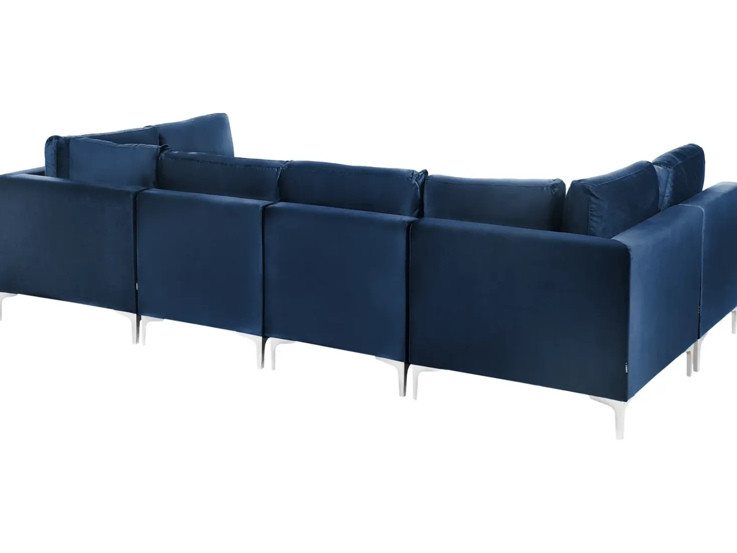 Divano modulare a U 6 posti EVJA Velluto Blu marino