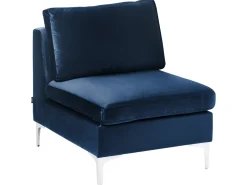 Divano modulare a U 6 posti EVJA Velluto Blu marino