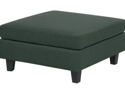 Divano modulare a U 5 posti UNSTAD Tessuto Verde scuro con ottomana