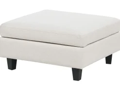 Divano modulare a U 5 posti UNSTAD Tessuto Beige chiaro con ottomana