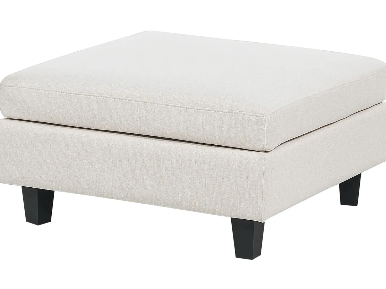 Divano modulare a U 5 posti UNSTAD Tessuto Beige chiaro con ottomana