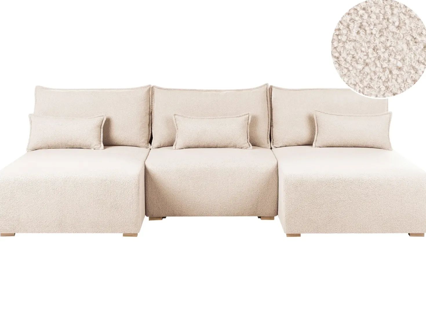 Divano modulare a U NERBO Bouclé Beige