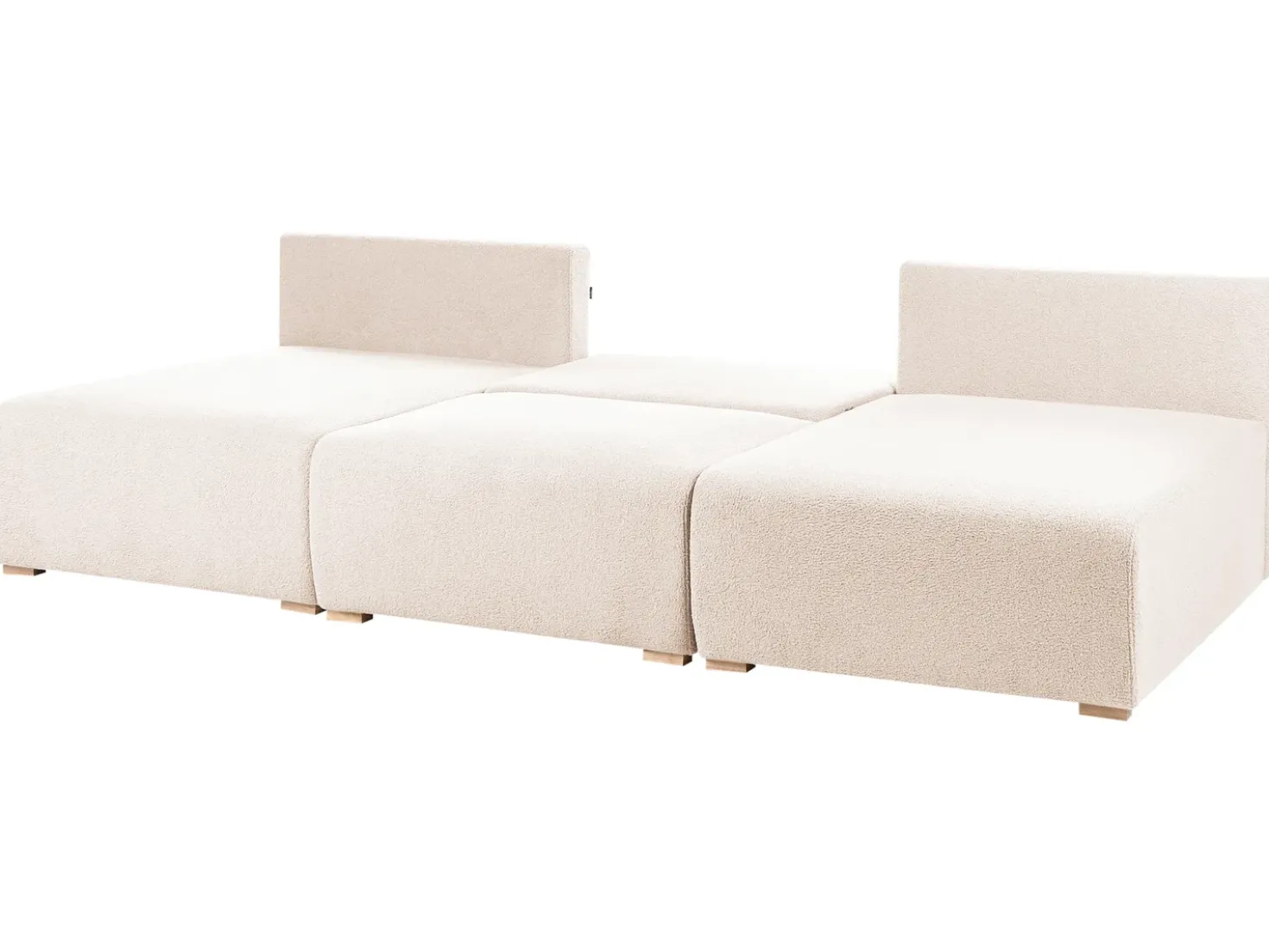 Divano modulare a U NERBO Bouclé Beige