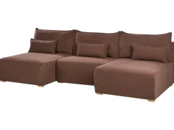 Divano modulare a U NERBO Bouclé Marrone