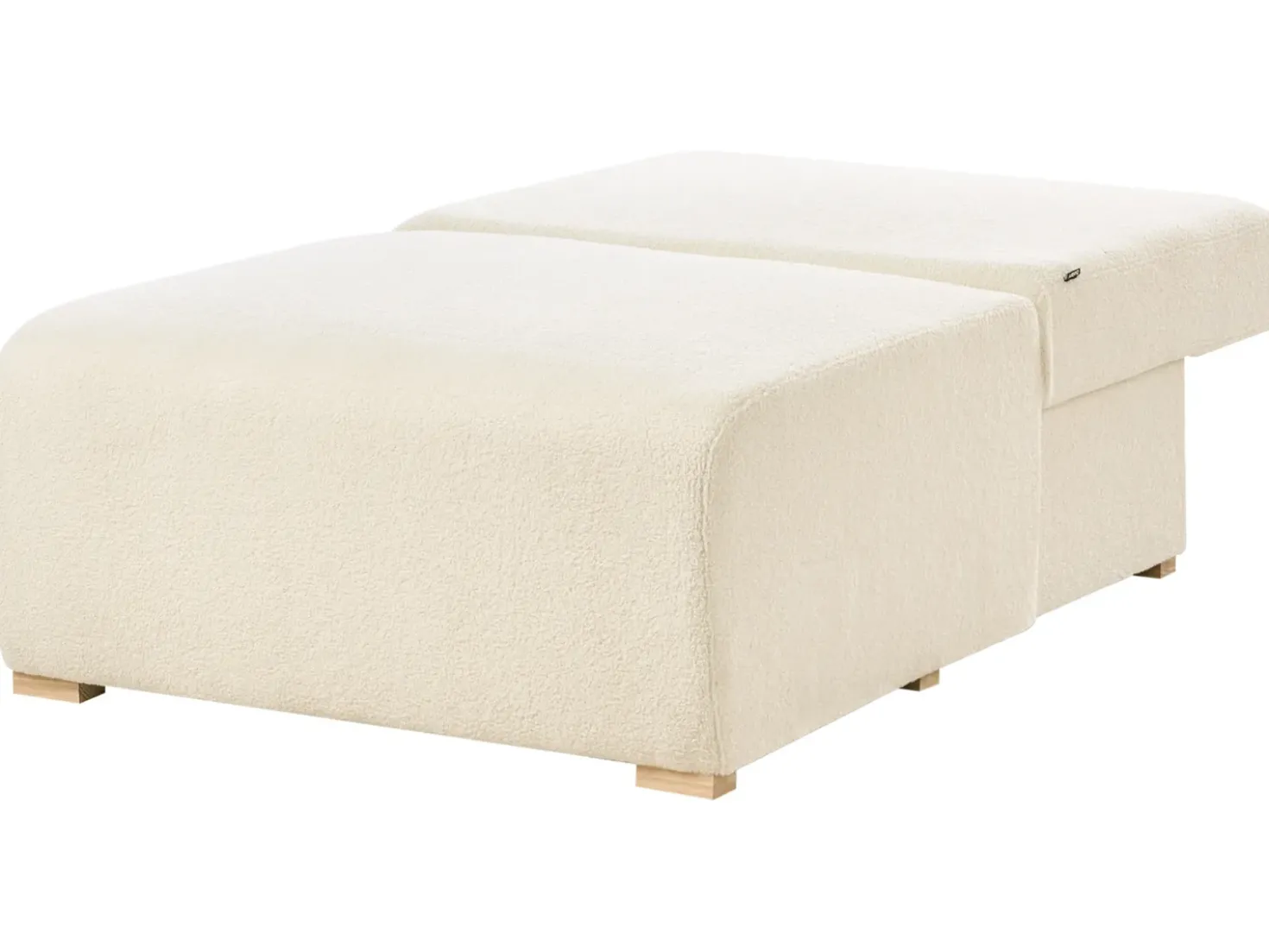Divano modulare a U NERBO Bouclé Bianco sporco