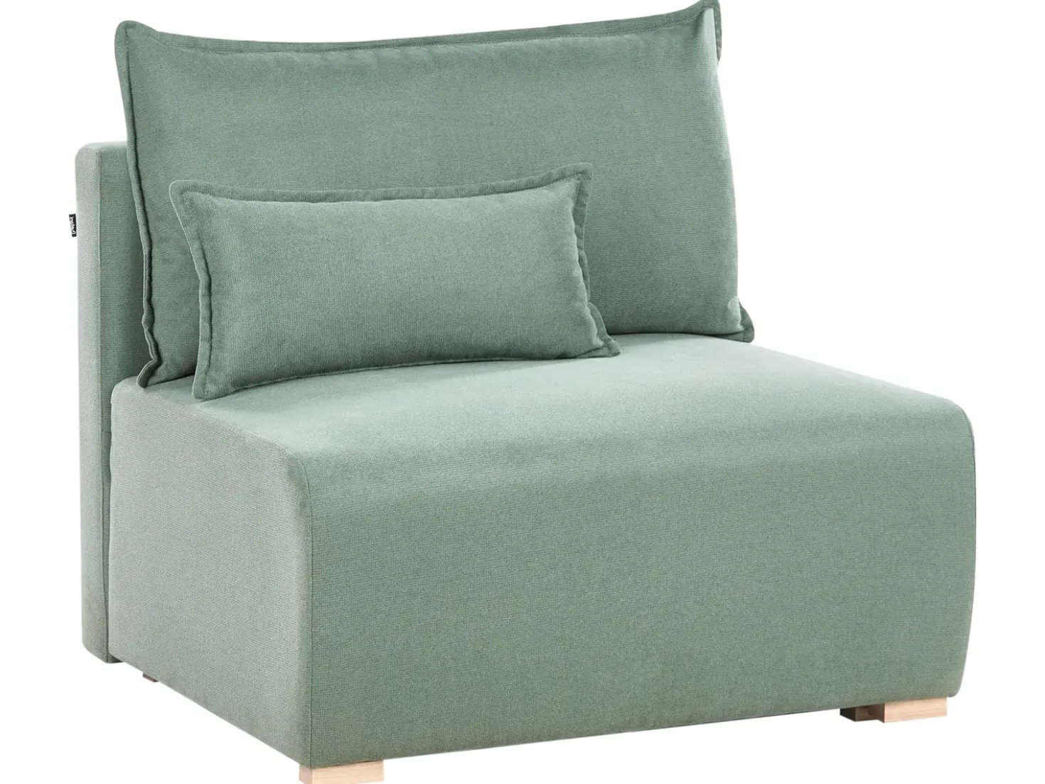 Divano modulare a U NERBO Tessuto Verde chiaro