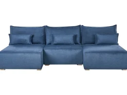 Divano modulare a U NERBO Tessuto Blu