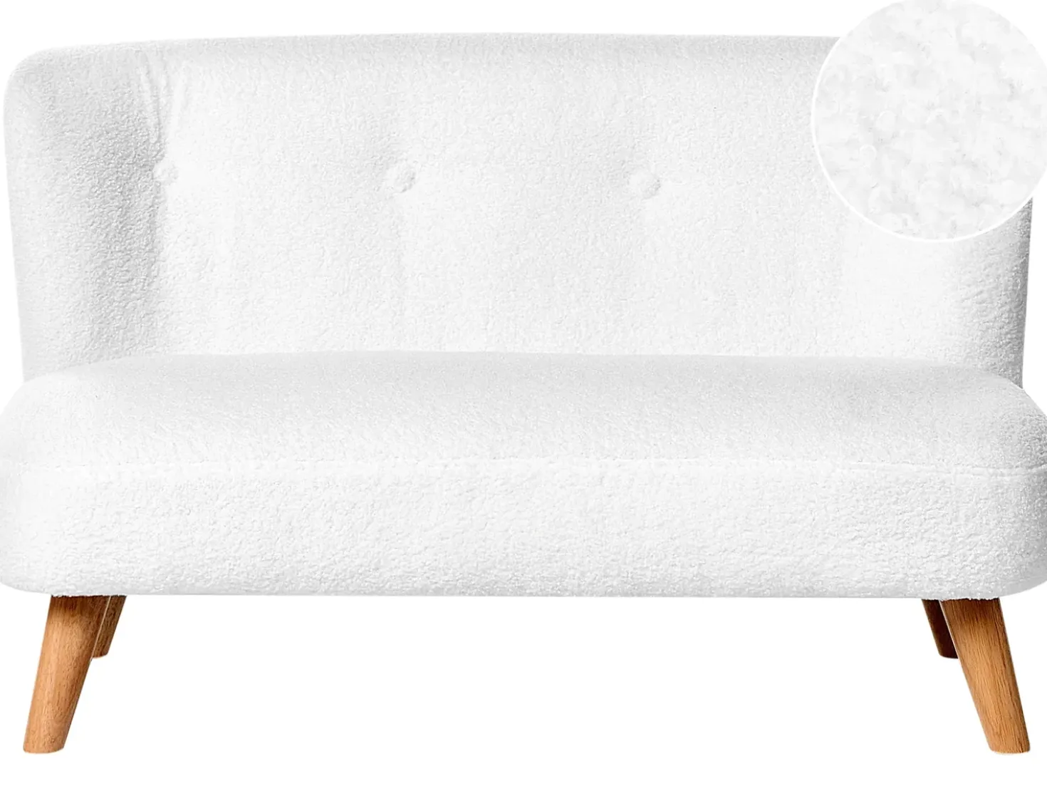 Divano per bambini LOTE Bouclé Bianco