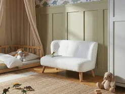 Divano per bambini LOTE Bouclé Bianco