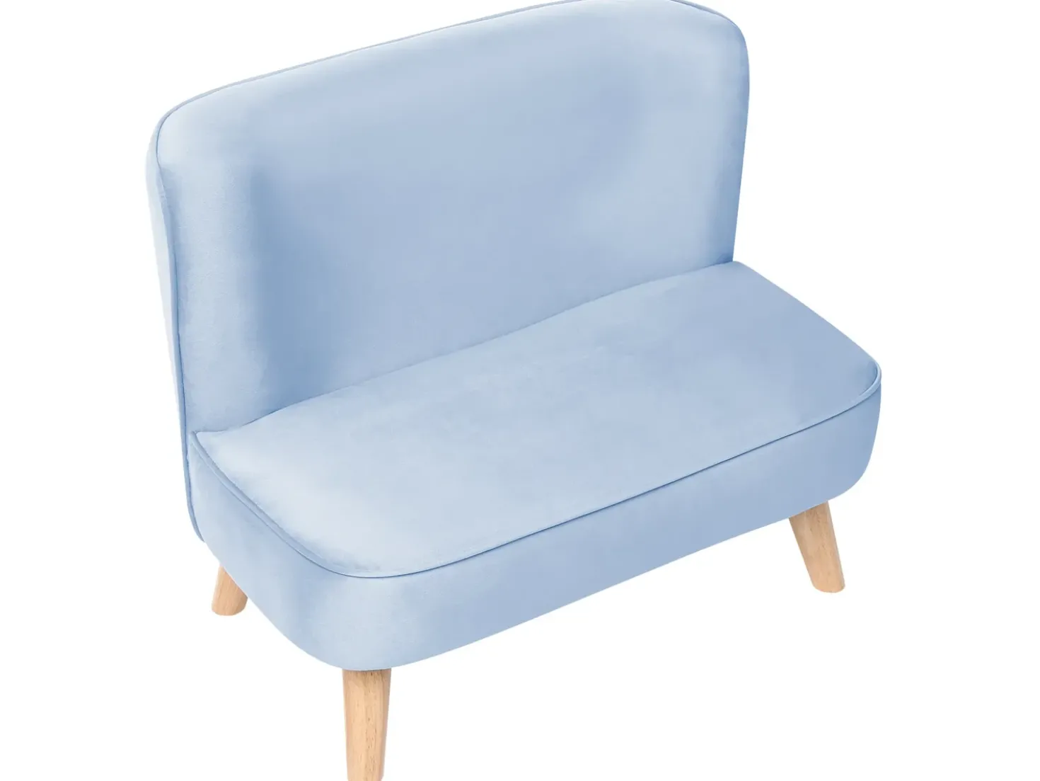 Divano per bambini RISBY Velluto Azzurro