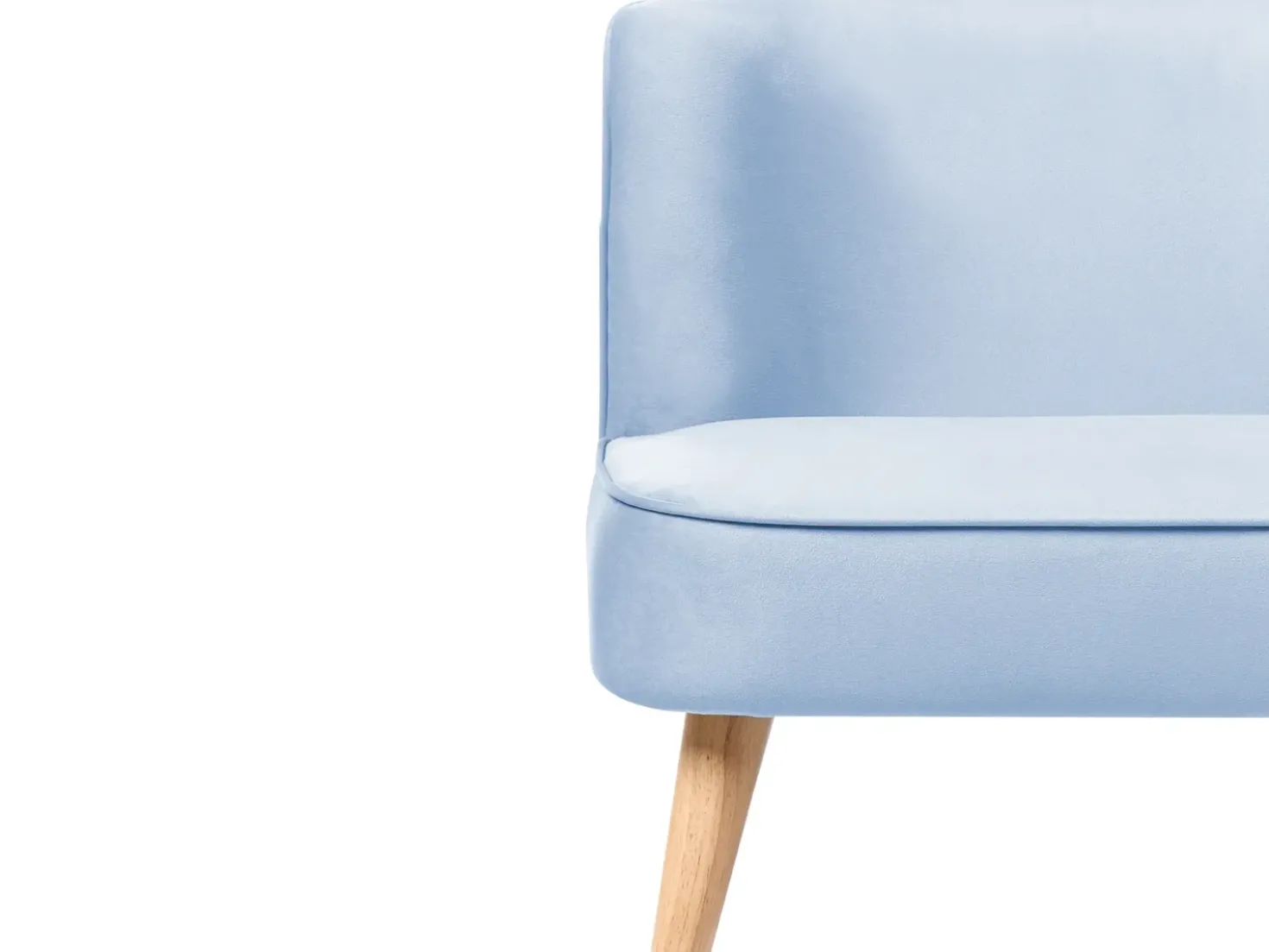 Divano per bambini RISBY Velluto Azzurro