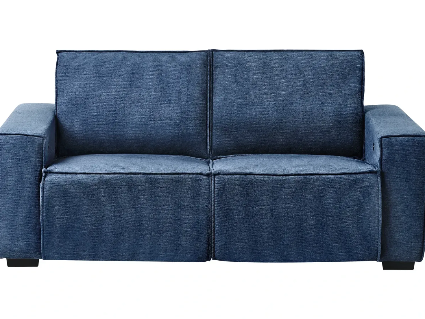 Divano reclinabile elettrico 2 posti NUKARI Tessuto Blu