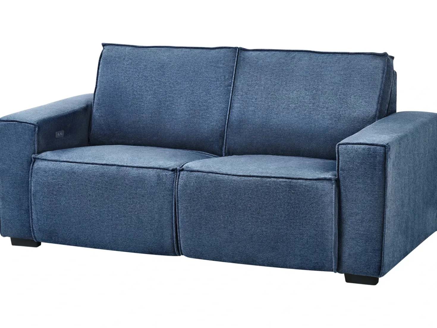 Divano reclinabile elettrico 2 posti NUKARI Tessuto Blu