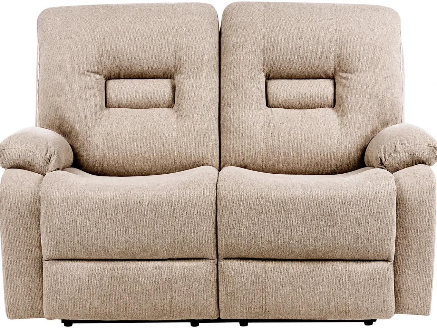 Divano reclinabile manuale 2 posti BERGEN Tessuto Beige