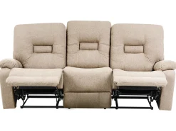 Divano reclinabile manuale 3 posti BERGEN Tessuto Beige