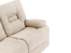 Divano reclinabile manuale 3 posti BERGEN Tessuto Beige