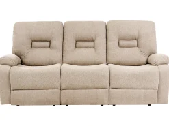 Divano reclinabile manuale 3 posti BERGEN Tessuto Beige