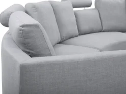 Divano semicircolare 7 posti ROTUNDE Tessuto Grigio chiaro