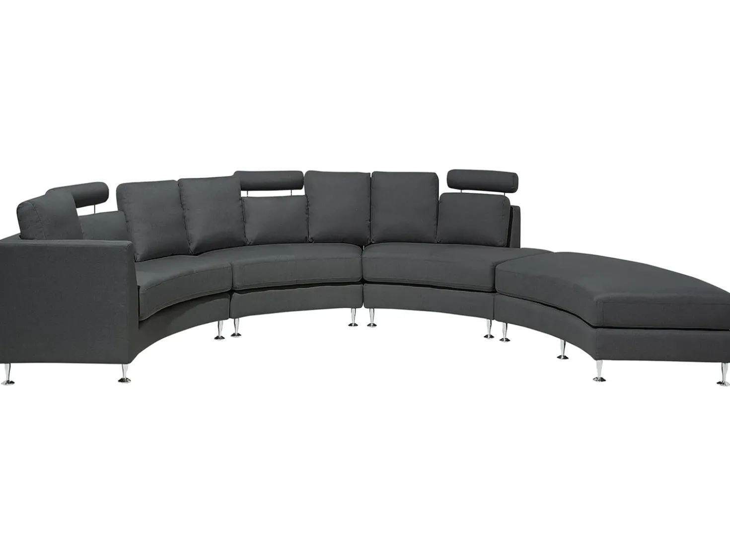Divano semicircolare 7 posti ROTUNDE Tessuto Grigio scuro